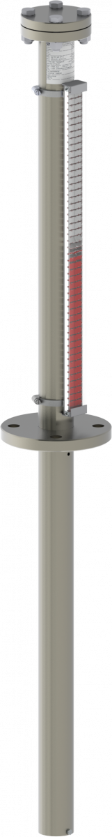 Ein Bild, visuell magnetischer Füllstandsanzeiger top of tank line - special bis zu 630 bar Prozessdruck